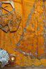 Royal Orange Heavy Embroidered Designer Saree Party Wear