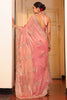 Pink Silk Saree with Heavy Designer Blouse Party Wear