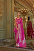  Pink Silk Saree with Metallic Silver Zari Work Festive Wear Saree 