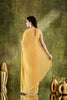Yellow Georgette Ready To Wear Saree with Designer Lace Border