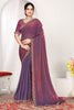  Wine Purple Silk Saree with Golden Zari Border Designer Saree