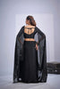 Black Organza Saree with Floral Embroidery Designer Party Wear Saree