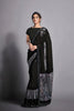 Black Designer Georgette Saree with Printed Border Party Wear 