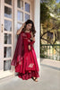 Stunning Red Sequins Fendy Silk Readymade Palazzo Suit with Dupatta for Women