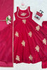 Stunning Red Sequins Fendy Silk Readymade Palazzo Suit with Dupatta for Women