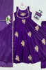 Stylish Purple Sequins Fendy Silk Readymade Palazzo Suit with Dupatta for Women