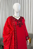 Stunning Red Viscose Silk Straight Palazzo Suit Thread Work Dupatta Party Wear