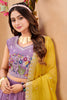 Fancy Lavender Crunchy Silk Embroidered Lehenga Choli Set with Peacock Design and Dupatta