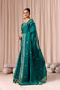 Teal Green Embroidered with Blouse Piece Designer Party Wear Saree