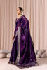 Royal Purple Embroidered with Blouse Piece Designer Party Wear Saree