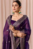 Royal Purple Embroidered with Blouse Piece Designer Party Wear Saree