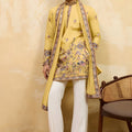 Traditional Mustard Yellow Viscose Silk Embroidered Kurta Pyjama Set with Dupatta for Men