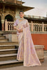 Pastel Lavender Banarasi Silk Saree Embroidered Blouse