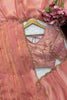 Elegant Peach Pink Fendy Silk Heavy Hand Work Saree for Women