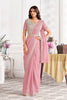 Elegant Pink Designer Saree with Embroidered Blouse