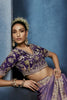Lavender Purple Embroidered Designer Saree Heavy Border
