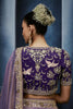 Lavender Purple Embroidered Designer Saree Heavy Border