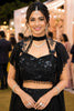 Elegant Black Lycra Embroidered Lehenga Choli with Cape Style Dupatta for Wedding