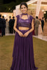 Stylish Purple Lycra Embroidered Lehenga Choli with Cape Style Dupatta for Wedding