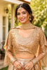 Stunning Golden Satin Designer Lehenga Choli with Heavy Sequin Embroidery Work for Wedding