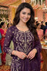 Premium Purple Georgette Embroidered Salwar Suit Palazzo and Designer Dupatta