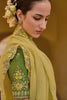 Light Yellow Floral Embroidered Designer Saree with Embroidered Border