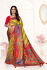 Mustard Yellow Multicolor Printed Saree with Paisley Design Saree