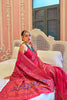 Traditional Red Bandhej Silk Saree Designer Blouse Festive Wear