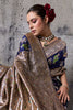 Royal Blue Banarasi Silk Saree Gold Zari Border Floral Weaving Saree