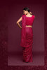 Designer Wine Pink Style Georgette Sequin Saree with Blouse