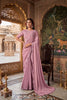 Dusty Rose Pink Saree with Embroidered Designer Border and Blouse