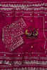 Designer Rani Pink Georgette Saree Heavy Embroidered Border Sequins Work