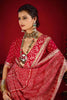 Red Bandhej Printed Georgette Saree Festive Wear