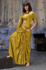 Premium Mustard Gold Banarasi Silk Saree Rich Zari Woven Border