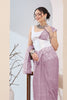 Elegant Lavender Floral Printed Saree Party Wear Saree
