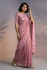 Dusty Pink Silk Saree with Embroidered Border Designer Blouse