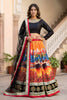 Designer Black Art Silk Digital Printed Lehenga Choli with Soft Net Dupatta