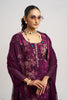 Elegant Purple Organza Embroidered Salwar Suit with Dupatta
