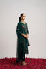 Stylish Navy Blue Organza Embroidered Salwar Suit with Dupatta
