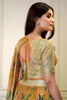 Glorious Orange Floral Printed Lehenga Choli with Mirror Work and Matching Dupatta for Wedding