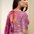 Lovely Pink Floral Printed Lehenga Choli with Mirror Work and Matching Dupatta for Wedding