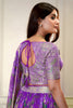 Superb Purple Floral Printed Lehenga Choli with Mirror Work and Matching Dupatta for Wedding