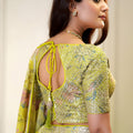Trendy Yellow Floral Printed Lehenga Choli with Mirror Work and Matching Dupatta for Wedding