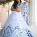 Premium White Satin Embroidered Lehenga Choli with Designer Dupatta for Women