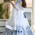 Premium White Satin Embroidered Lehenga Choli with Designer Dupatta for Women