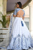 Premium White Satin Embroidered Lehenga Choli with Designer Dupatta for Women