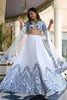 Premium White Satin Embroidered Lehenga Choli with Designer Dupatta for Women