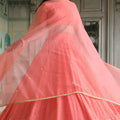 Elegant Peach Georgette Embroidered Lehenga Choli with Designer Dupatta for Women