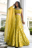 Stylish Yellow Georgette Embroidered Lehenga Choli with Designer Dupatta for Women