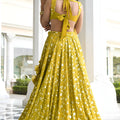 Stylish Yellow Georgette Embroidered Lehenga Choli with Designer Dupatta for Women